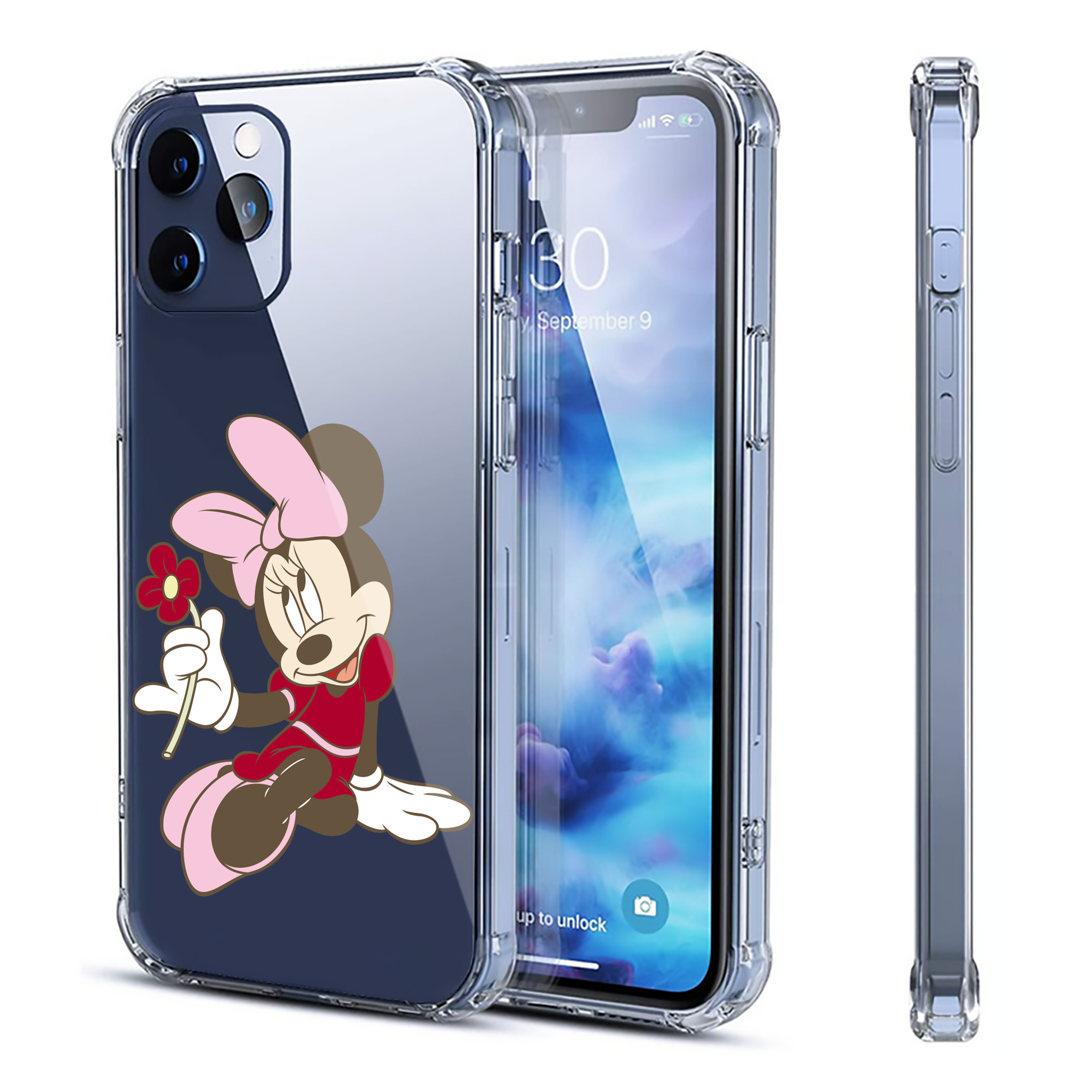 （画像用） ミッキーマウス Mickey Mouse 【iPhone 12シリーズ対応】透明スマホケース（クリアソフトケース）